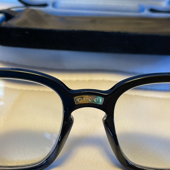 Gucci Rectangular Eyeglasses Glasses Frames GG0184O 001 Black 50mm 0184 - Picture 9 of 11